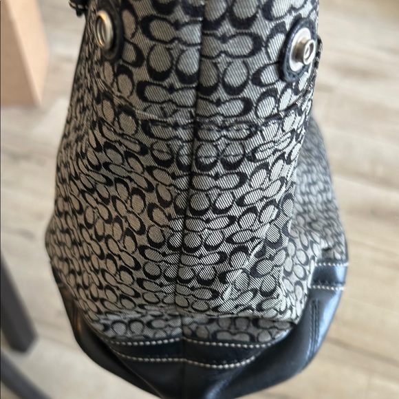 Coach Black and Gray Jacquard Tote - Picture 6 of 7